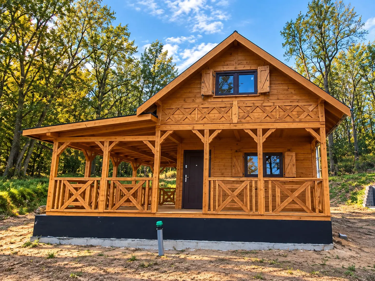 Olaf Cabin 7x5m with 7x2m Side Terrace (CRA)