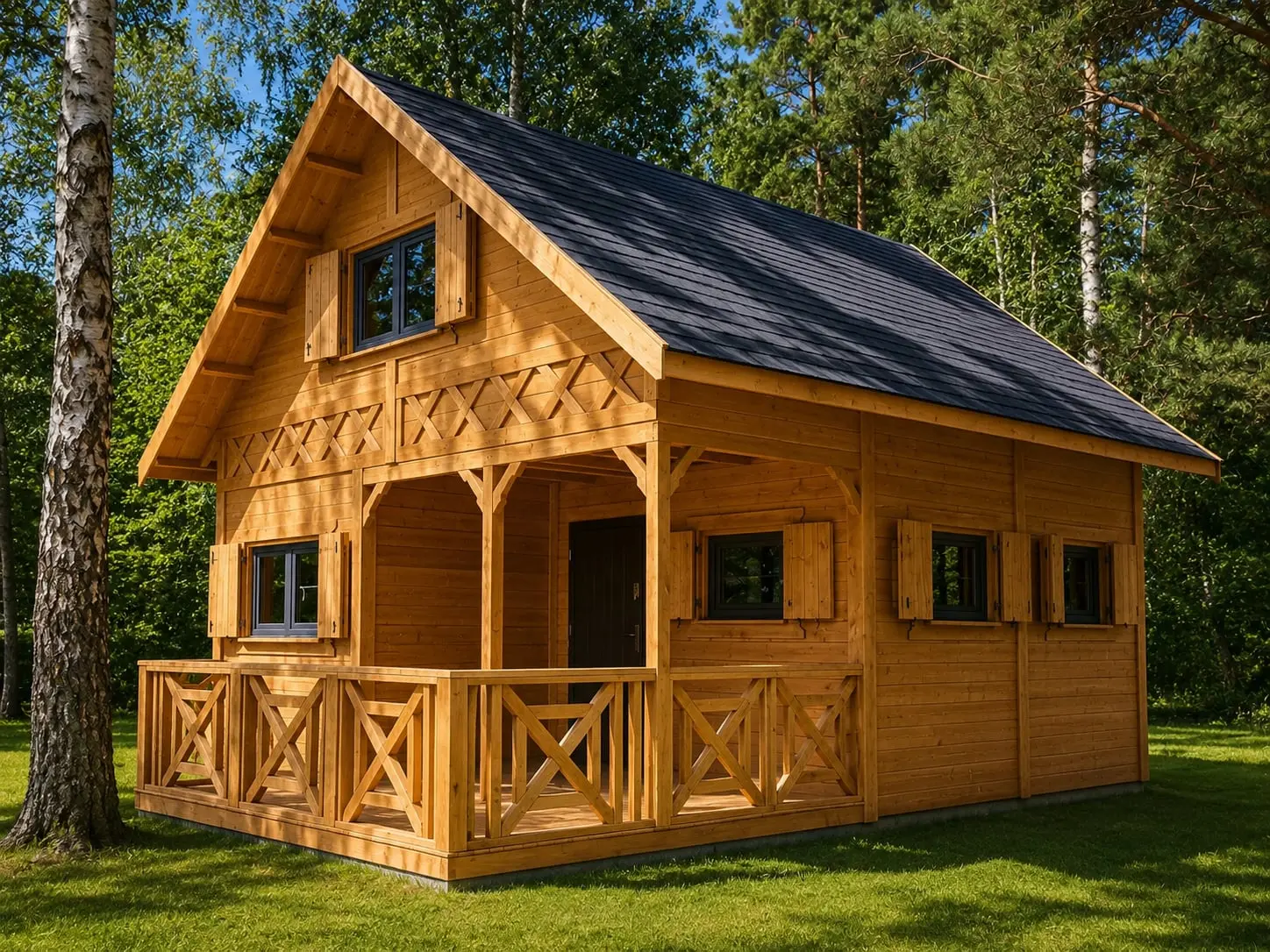 Holzhaus Fabian IV - 5,9x5,9m (CRA)