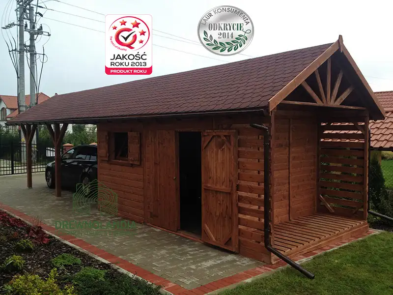 Wiata samochodowa Oliwia 11x3 – Kompaktowa ochrona z miejscem na przechowywanie