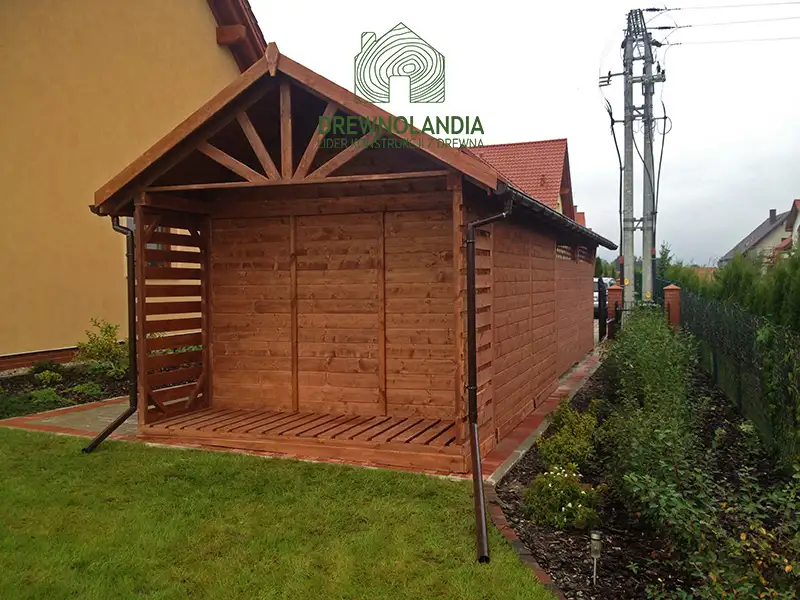 Wiata samochodowa Oliwia 11x3 – Kompaktowa ochrona z miejscem na przechowywanie