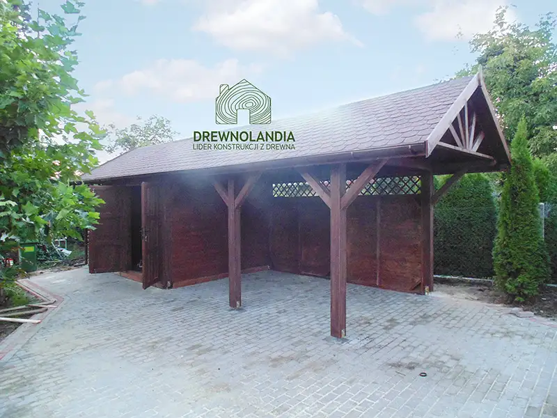 Wiata samochodowa Oliwia 11x3 – Kompaktowa ochrona z miejscem na przechowywanie