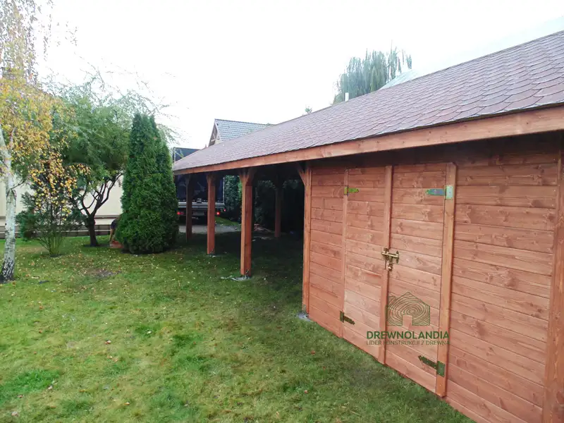 Wiata samochodowa Oliwia 11x3 – Kompaktowa ochrona z miejscem na przechowywanie