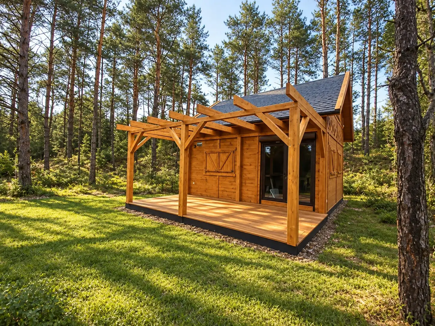 Domek Julianek 6x5,5m z tarasem (SSO)