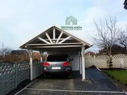 Wiata samochodowa z magazynkiem