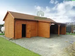 Miejsce parkingowe z naturalnego drewna