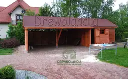 Wiata samochodowa na dwa auta