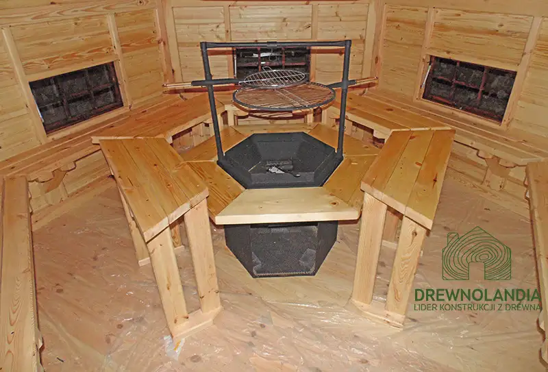 Domek Grillowy z drewna Jaś - 3,7m 