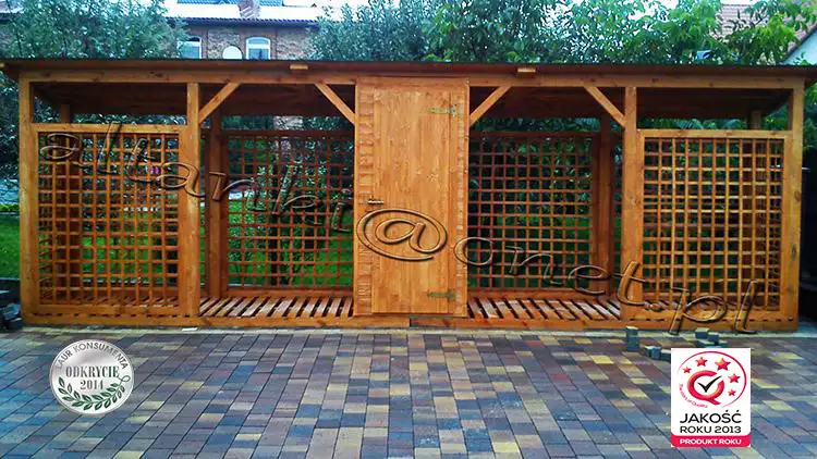 Drewutnia Dagmara - 7x1m, z magazynkiem narzędziowym