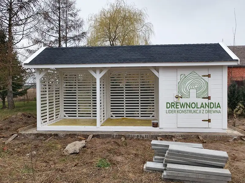 Wiata Wiktoria - 6x2m, drewutnia 