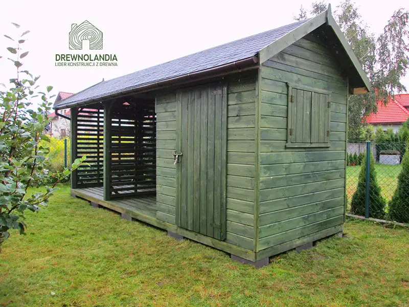 Wiata Wiktoria - 6x2m, drewutnia 