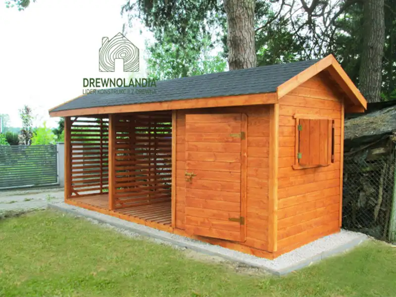 Wiata Wiktoria - 6x2m, drewutnia 