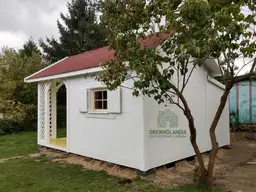 Domek drewniany adrian malowanie montaz