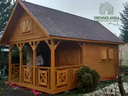 Domek z drewna letniskowy