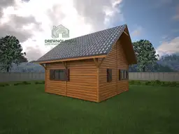 Domek z poddaszem i balkonem