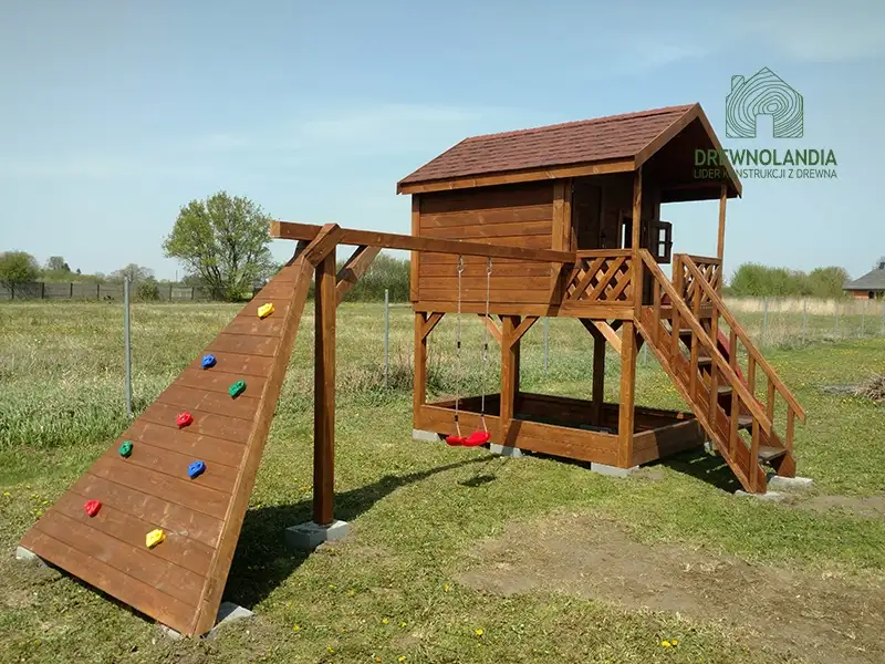 Domek ogrodowy Dla Dzieci Lolek - 2,8x2m z huśtawką 