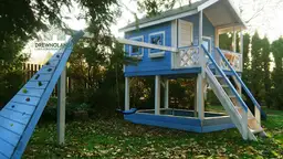 Domek dla dzieci plac zabaw drewniany