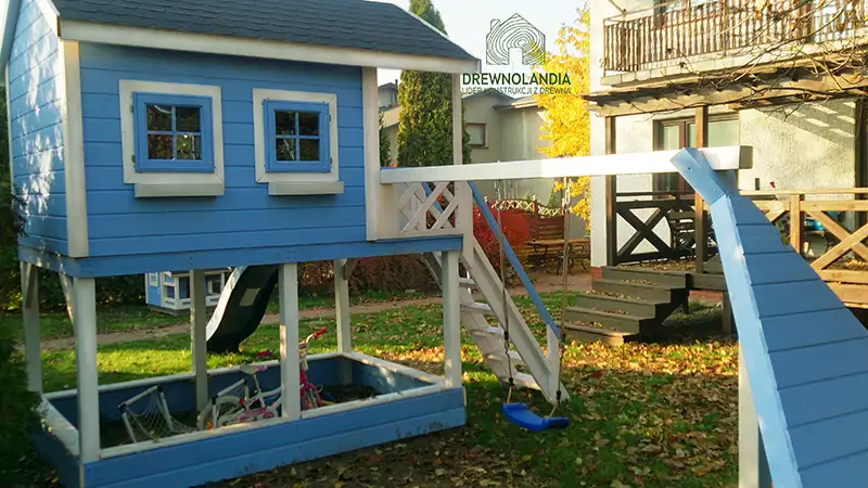 Domek do zabawy dla dzieci z naturalnych materialow