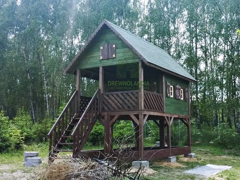 Duży Drewniany Domek Dla Dzieci Kitty IV - 4x2,5m z antresolą