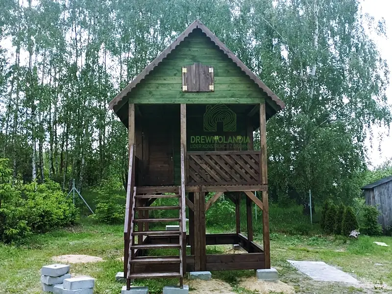 Duży Drewniany Domek Dla Dzieci Kitty IV - 4x2,5m z antresolą