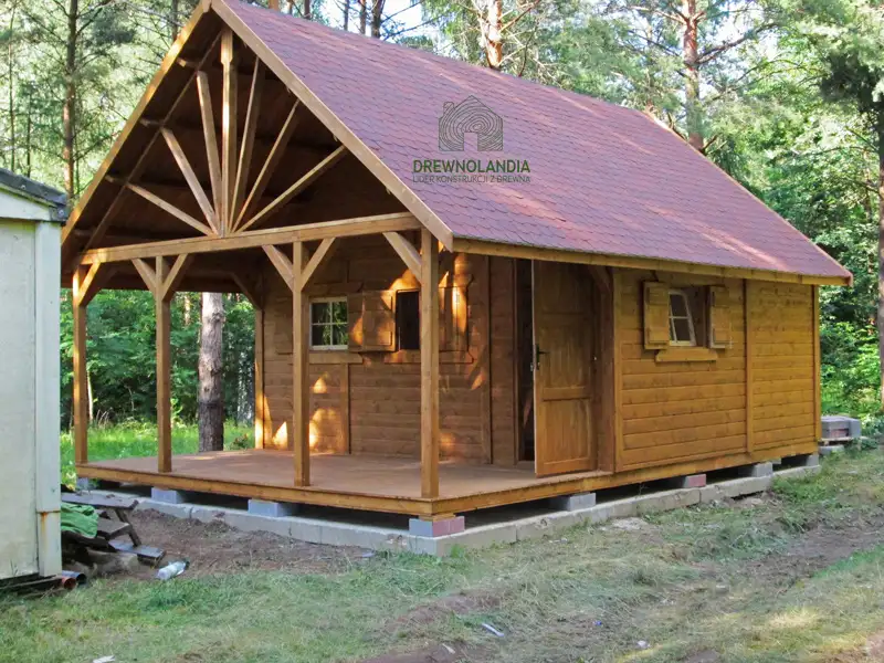 Drewniany domek Ogrodowy Olek 7,7x4,5m 