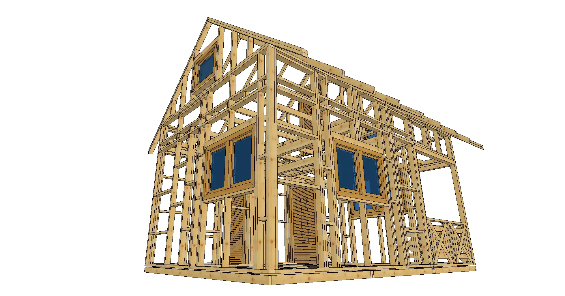 Domek Olaf 6m x 4m - wersja szkieletowa