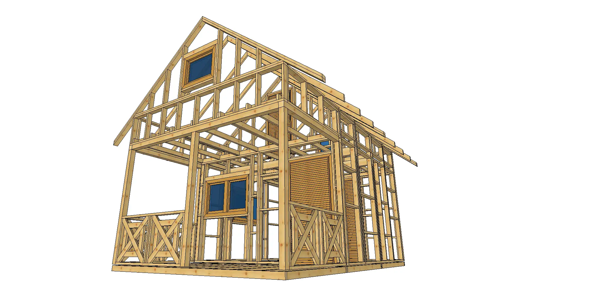 Domek Olaf 6m x 4m - wersja szkieletowa
