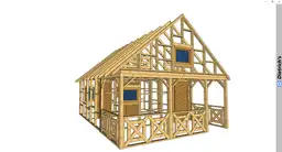Domek z drewna szkielet