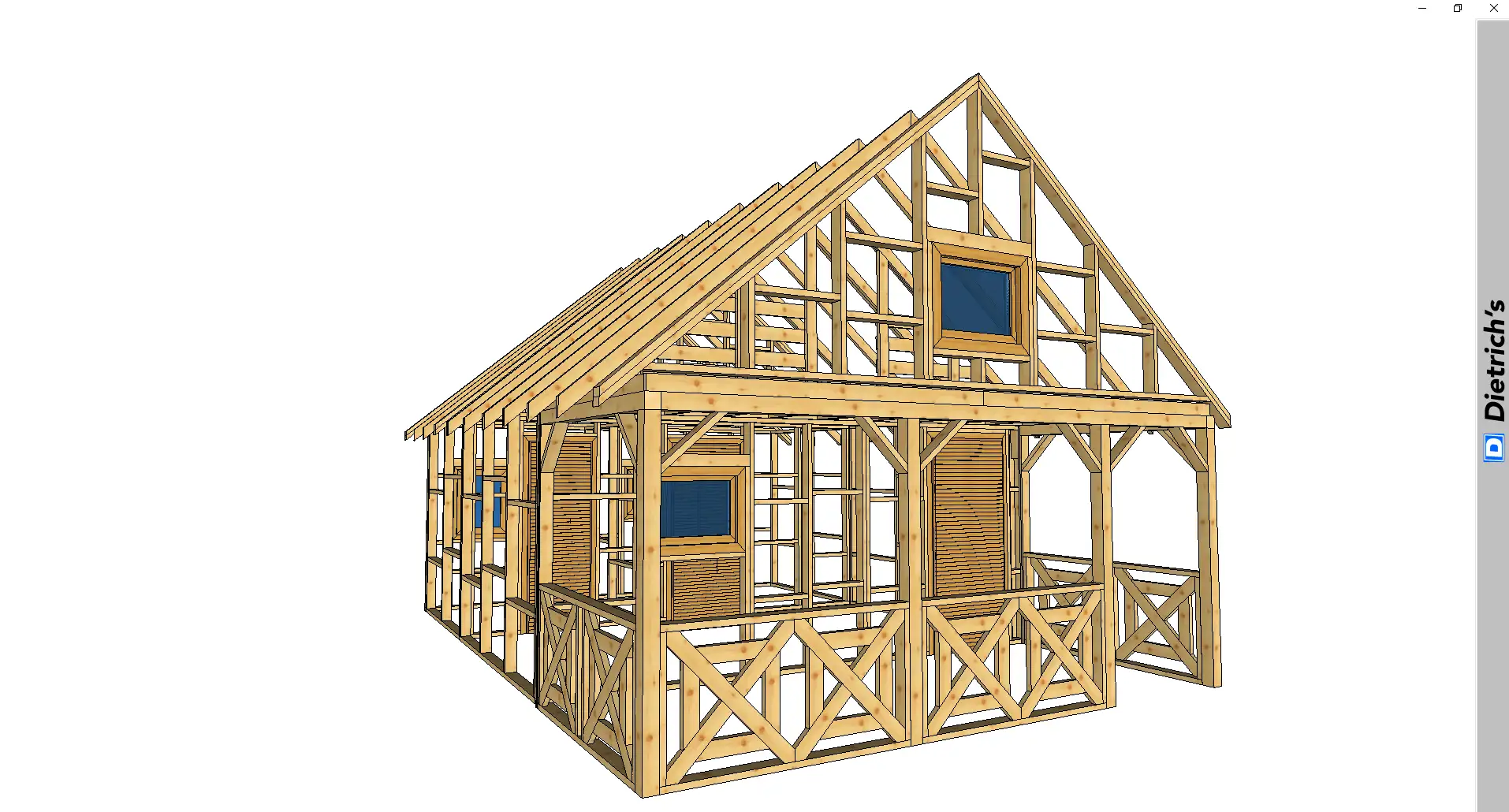 Domek z drewna szkielet