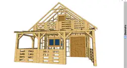 Domek z drewna na bazie szkieletu kanadyjskiego