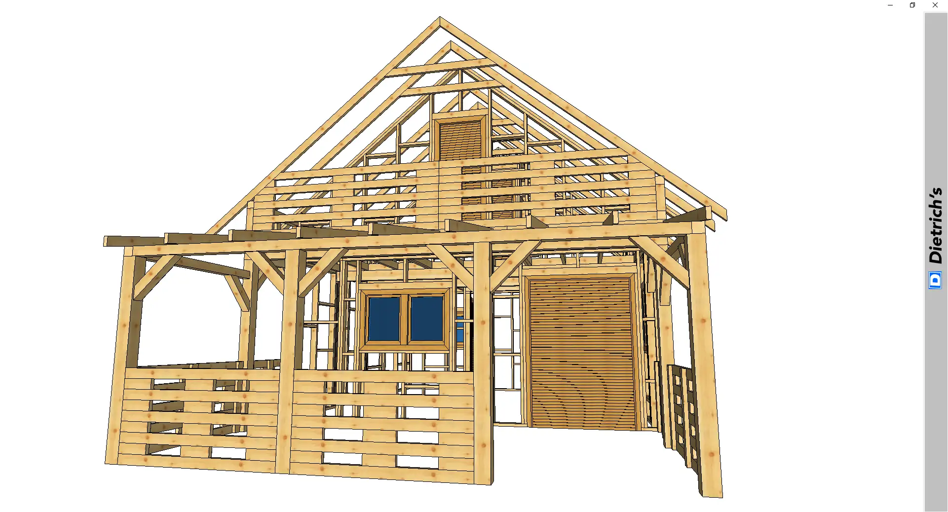 Domek z drewna na bazie szkieletu kanadyjskiego