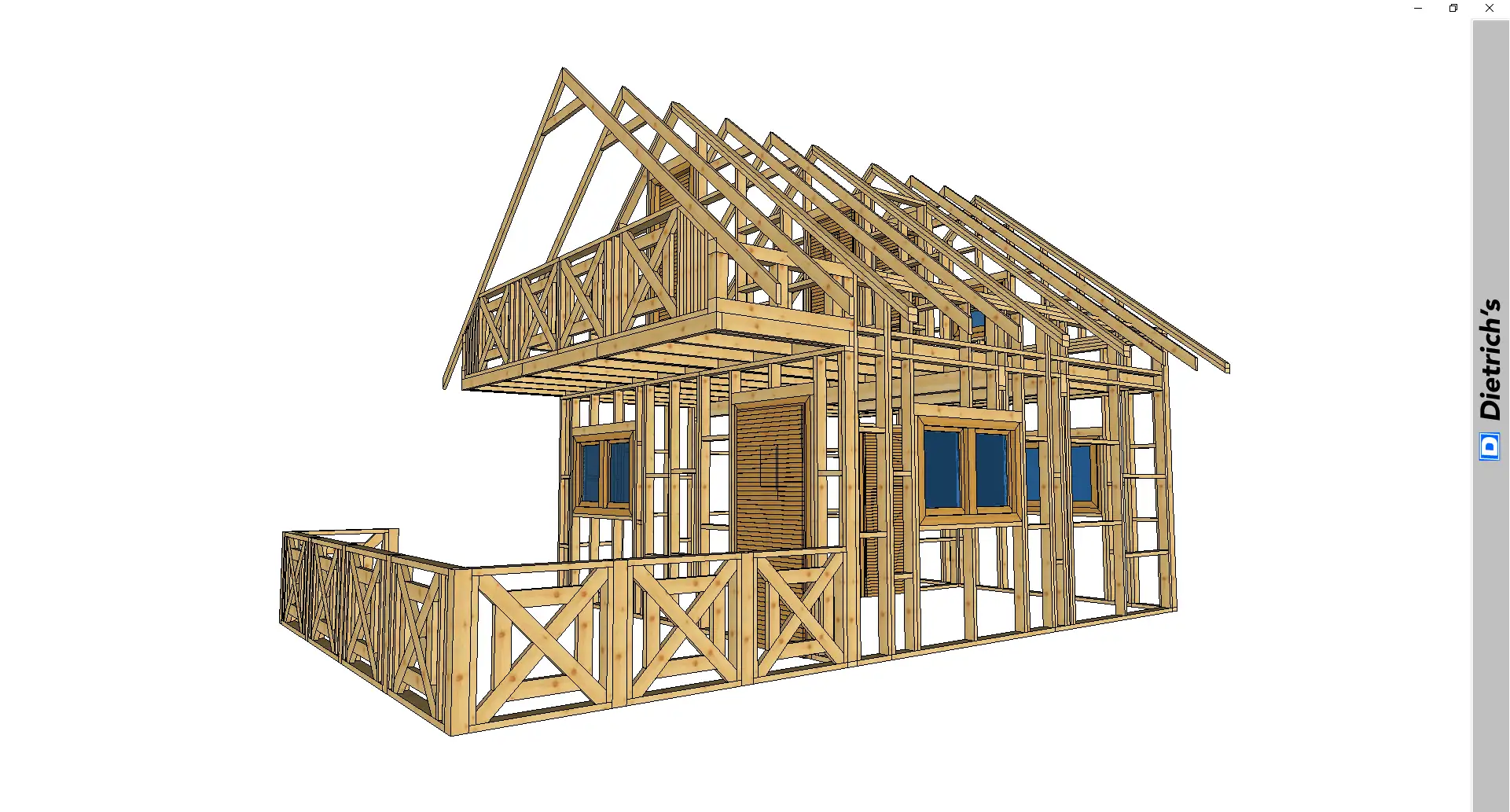 szkielet domu z ogródkiem