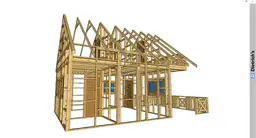 Domek z drewna swierkowego