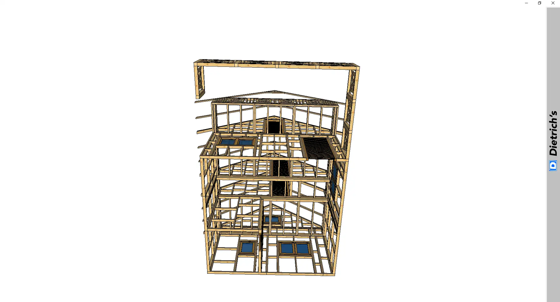 dzkielet domku letniskowego pionowy