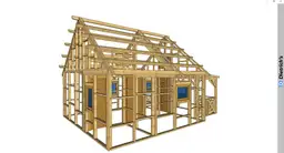 Szkielet kanadyjski domku z drewna