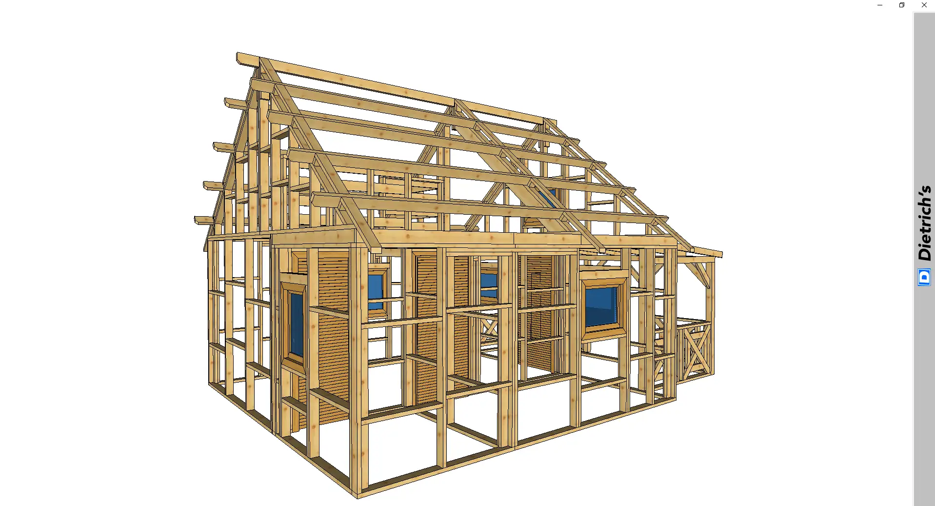 Szkielet kanadyjski domku z drewna