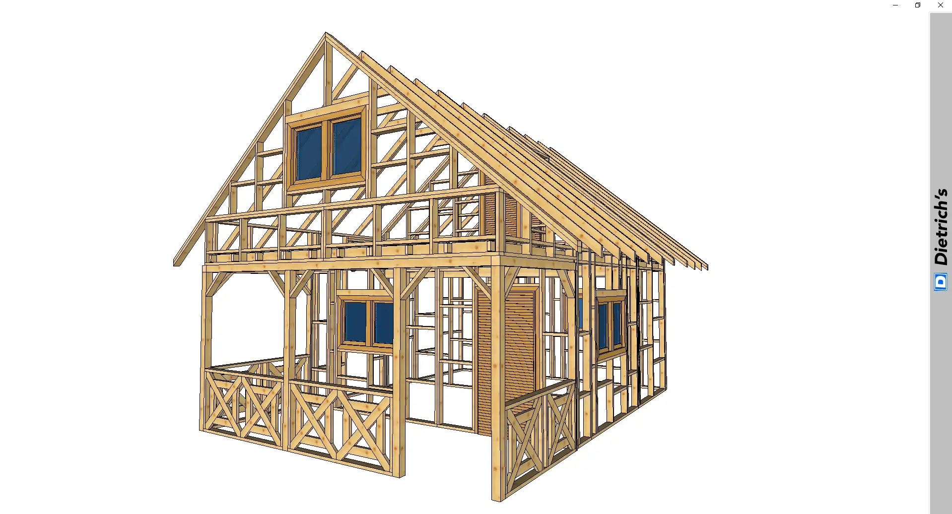 Szkielet domku z poddaszem