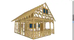 Szkielet domku budowa