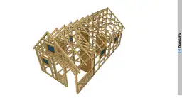 Szkieletowy domek drewniany