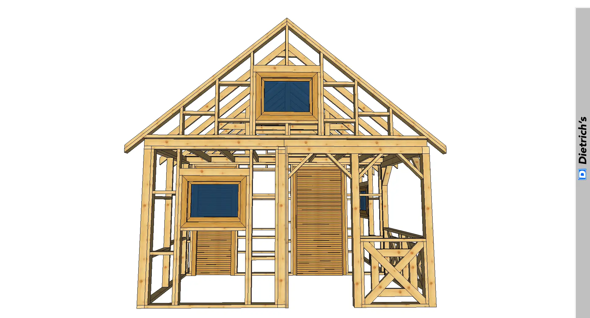 Szkielet domku do wlasnego odeskowania