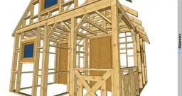 Szkielet domku z antresola i tarasem