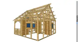 Szkielet domku drewnolandia