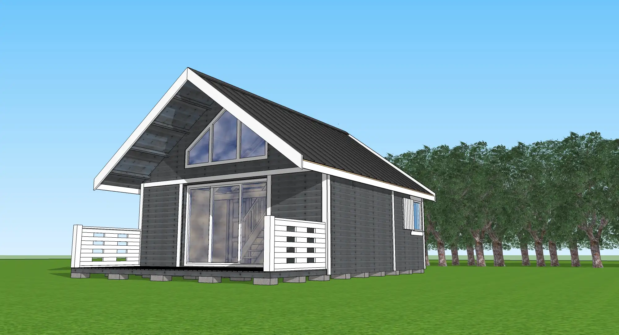 domek z antresolą i tarasem cena montażu