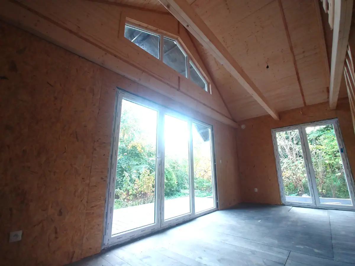 Nowoczesny drewniany domek z antresolą Adam IV 5,9m x 5,9m 