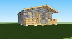 domek letniskowy na bloczkach fundamentowych