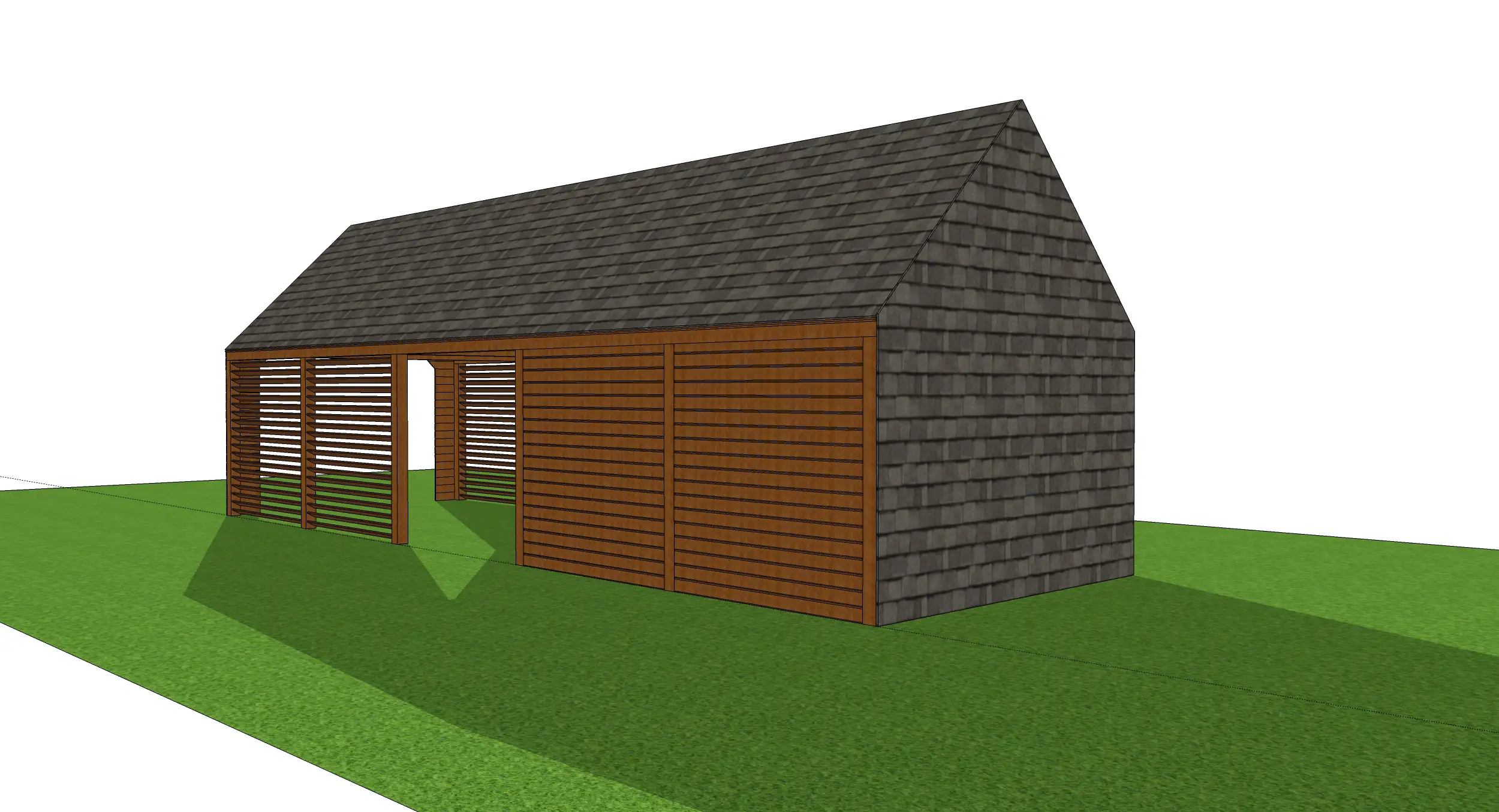 Drewniany garaz na audi i bmw