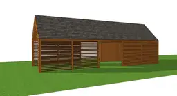 Drewniane zadaszenie na podworko