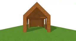 Drewniany garaz szkieletowy