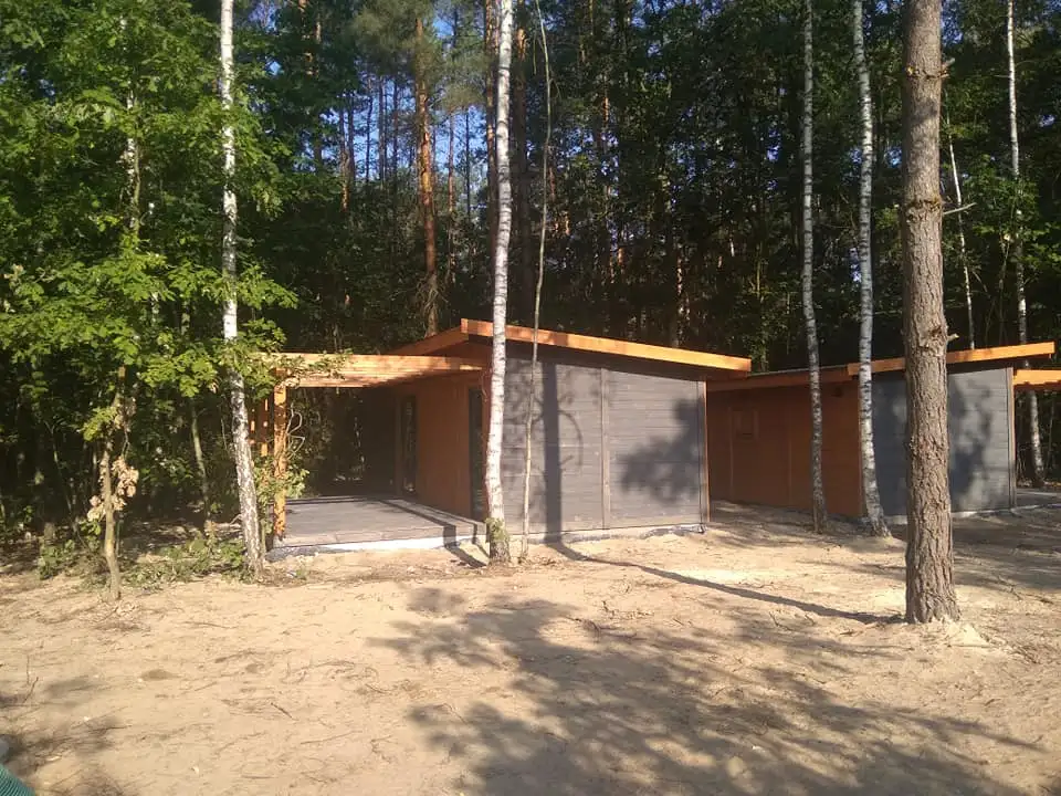 Domek parterowy Marek z oknami PCV - 3,5m x 10m z werandą 3m x 5m