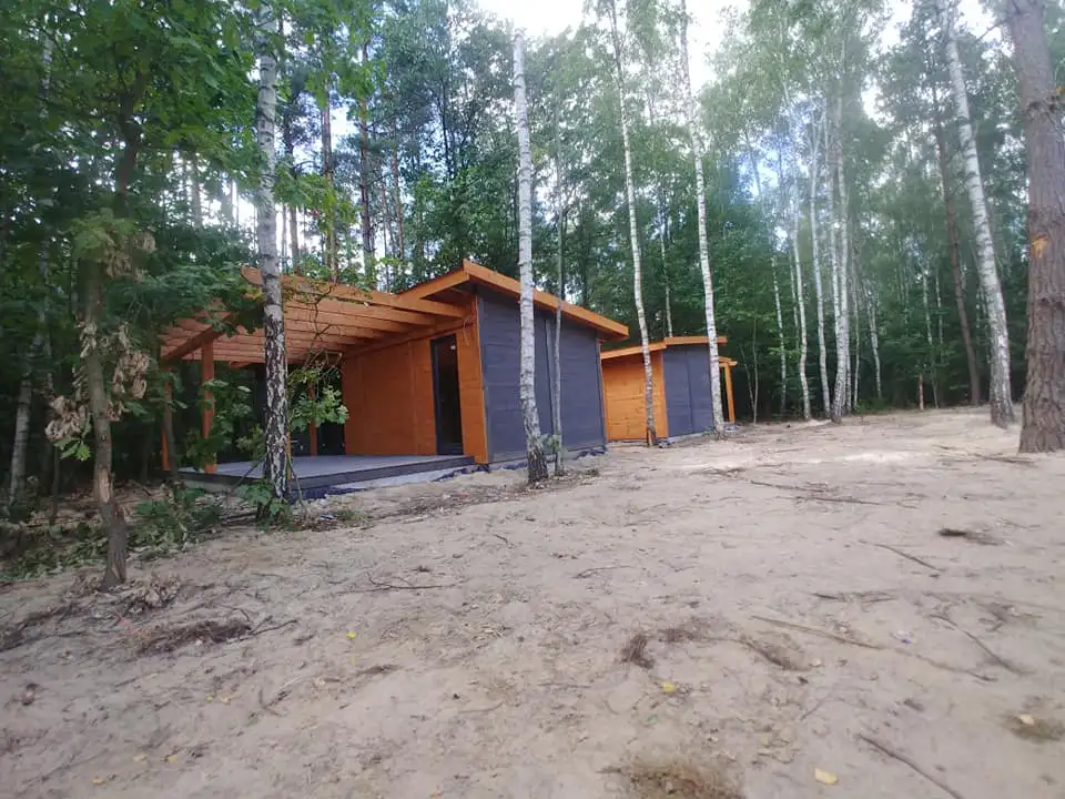 Domek parterowy Marek z oknami PCV - 3,5m x 10m z werandą 3m x 5m