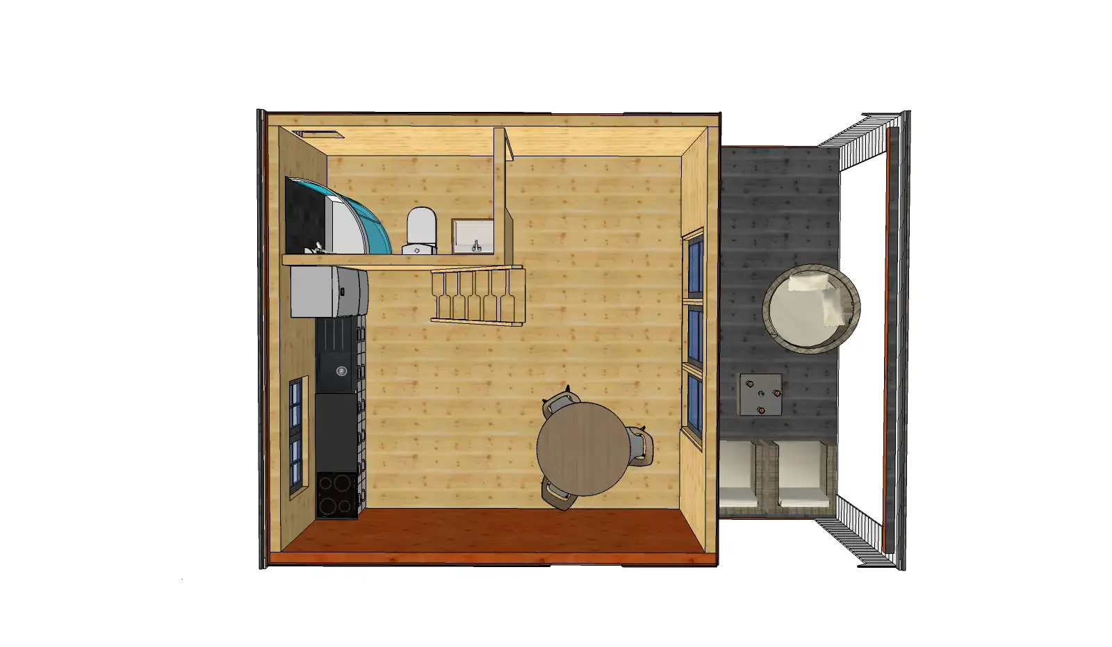 Michał 7m x 5m z antresolą